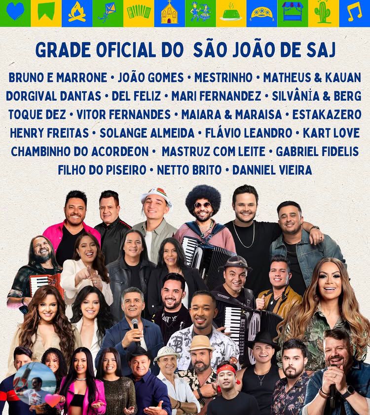 Grade Oficial do São João de Santo Antônio de Jesus 2026